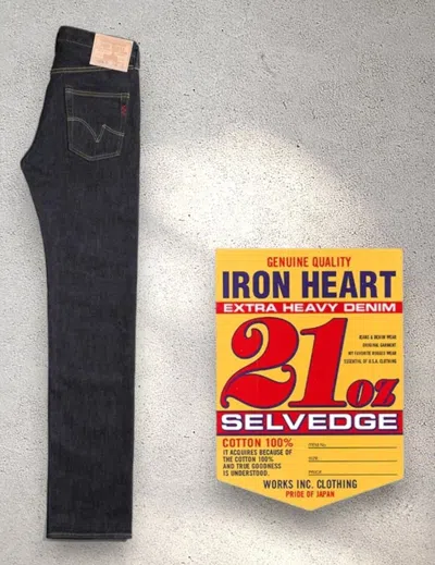 Pre-owned Iron Heart 666s-21 21oz Selvedge Denim Slim Straight Motorcycle W28-40 Japan In Blue
