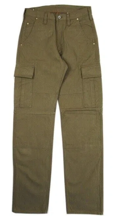 Pre-owned Iron Heart 733 10.6oz Herringbone Cargo Pant Khaki 33in Japan