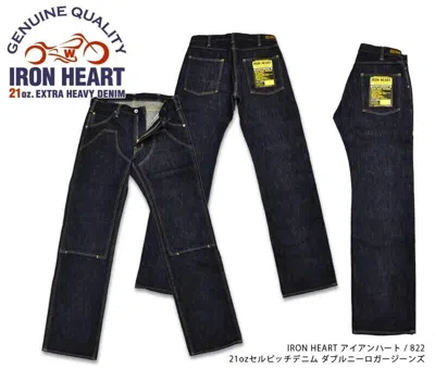 Pre-owned Iron Heart 822 21oz Selvedge Double Knee Logger Jeans Bottoms Made In Japan In Blue