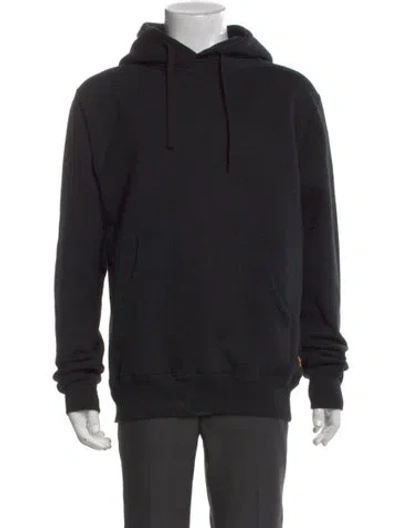Pre-owned Iron Heart Crew Neck Long Sleeve Hoodie In Black