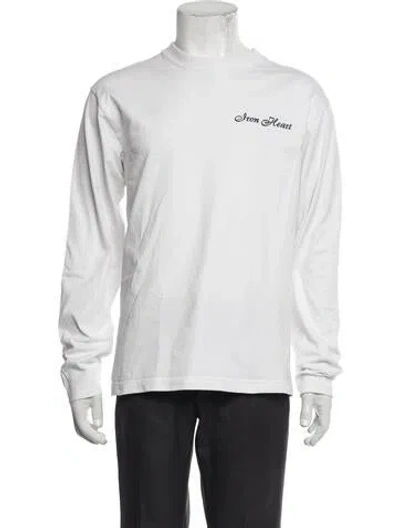 Pre-owned Iron Heart Crew Neck Long Sleeve T-shirt In White