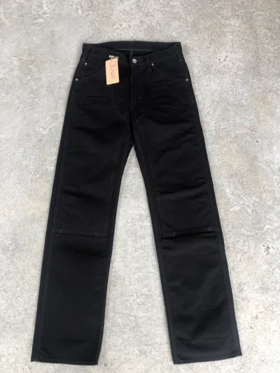 Pre-owned Iron Heart Double Knee Biker Denim In Black