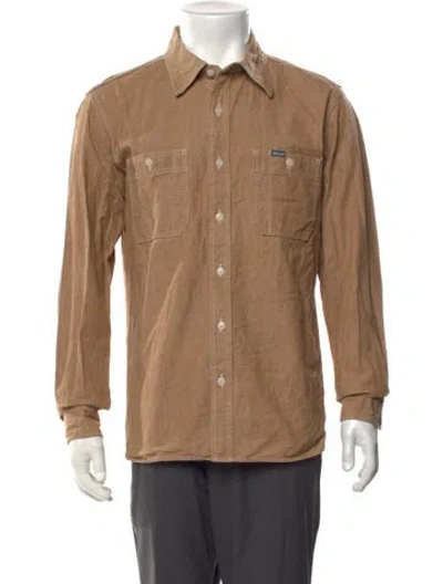 Pre-owned Iron Heart Long Sleeve Dress Shirt In Brown