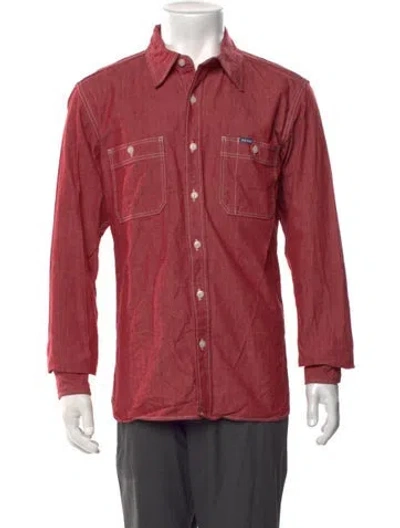 Pre-owned Iron Heart Long Sleeve Dress Shirt In Red