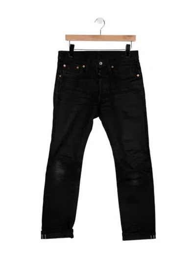 Pre-owned Iron Heart Straight-leg Jeans In Black