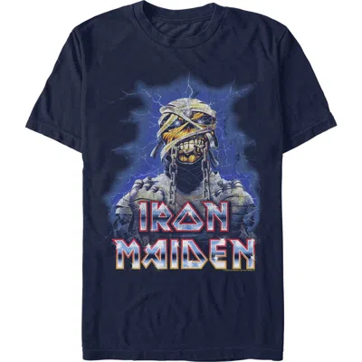 Iron Maiden Unchained Artwork  Graphic T-shirt In Blue