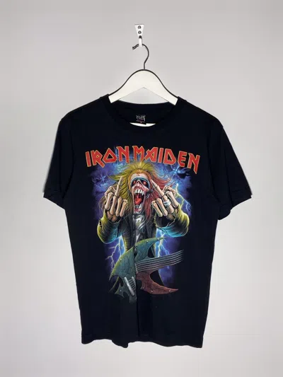 Pre-owned Iron Maiden X Rock T Shirt Vintage Iron Maiden Y2k Graphic Print Rock Band T-shirt In Black