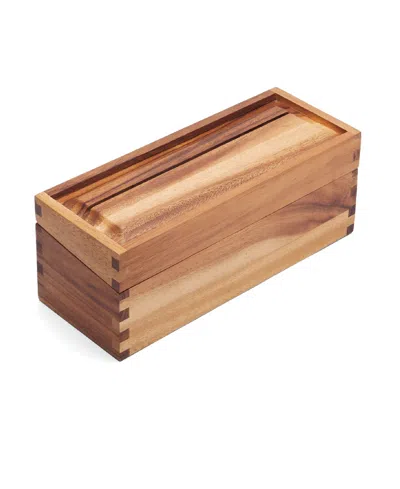 Ironwood Acacia 11.5" Recipe Box In Brown