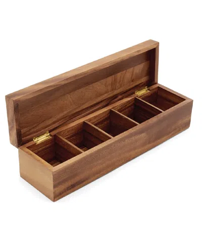 Ironwood Acacia Townhouse Tea Box 5 Cell In Brown