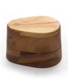 Ironwood Acaciadouble Layer Swivel Salt Box In Brown