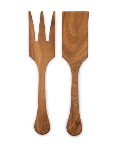Ironwood Large Salad Utensil, Set Of 2 In Brown