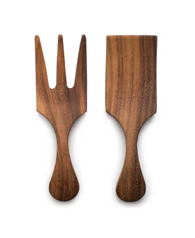 Ironwood Large Salad Utensil, Set Of 2 In Brown