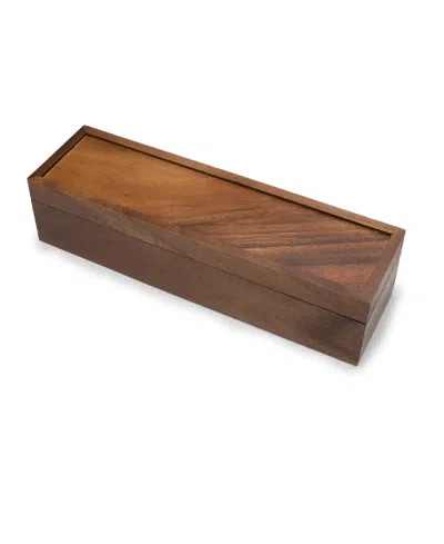 Ironwood Townhouse 14.25" Tea Box In Brown