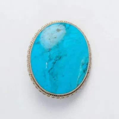 Iroquoise Women's Vintage American Brooch In Turquoise In Blue