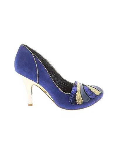 Pre-owned Irregular Choice Heels In Blue