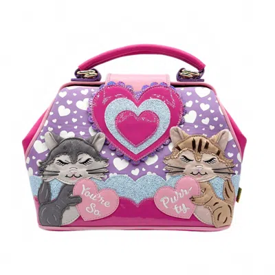 Irregular Choice Kitty Cuddles Bag In Pink/purple Multi