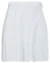 Irreplaceable Elisa Giordano Woman Mini Skirt Sky Blue Size 6 Viscose, Metallic Fiber, Nylon In Blue