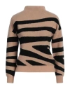 Irreplaceable Elisa Giordano Woman Turtleneck Sand Size M Cashmere In Beige