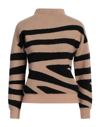 Irreplaceable Elisa Giordano Woman Turtleneck Sand Size M Cashmere In Beige