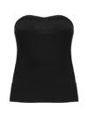 Irreplaceable Ribbed-knit Strapless Top In Black