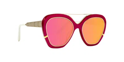 Irresistor Women's Fuxia Gold Sunglasses In Pink