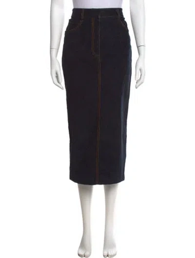 Pre-owned Isa Arfen Midi Length Skirt In Black