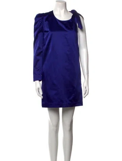 Pre-owned Isa Arfen Scoop Neck Mini Dress In Blue