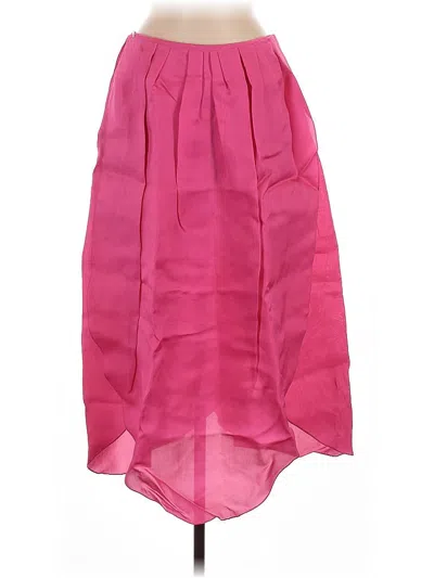 Pre-owned Isa Arfen Silk Skirt In Pink