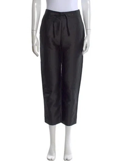 Pre-owned Isa Arfen Straight Leg Pants In Black