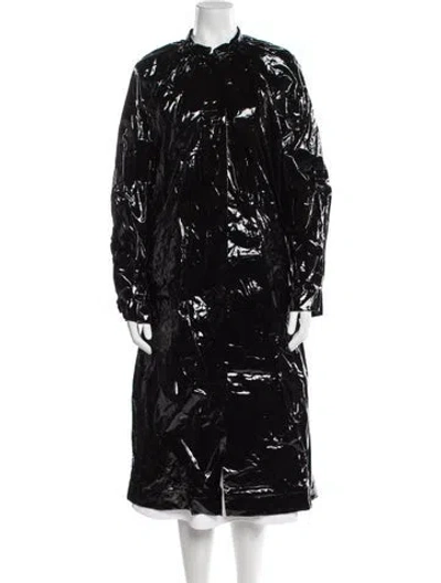 Pre-owned Isa Arfen Trench Coat In Black