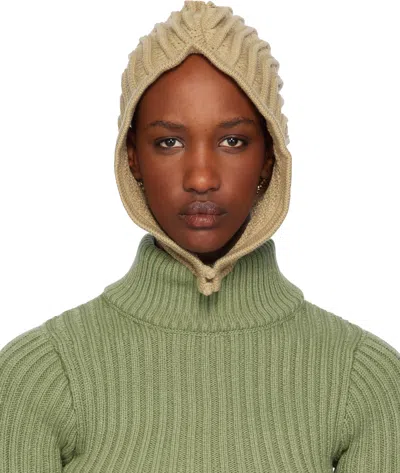 Isa Boulder Beige Cayon Wave Baby Beanie In Sand