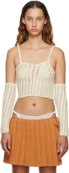 Isa Boulder Beige Cutout Tank Top In Calico