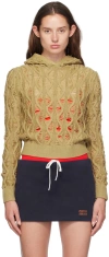 Isa Boulder Beige Fudgy Sloping Hoodie In Sand