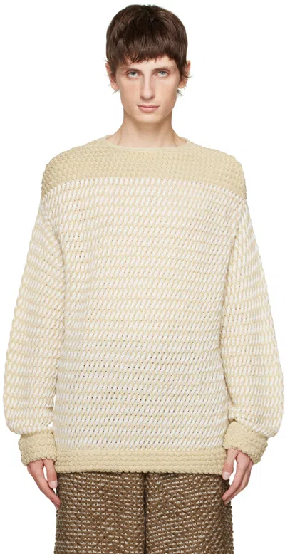 Isa Boulder Beige Sailor Sweater In Oatmeal