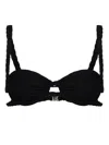 Isa Boulder Braided-straps Bikini Top In Black