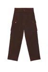 Isa Boulder Blaze Cargo Pants In Brown