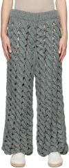 Isa Boulder Blue Basket Sweatpants In Seaweed