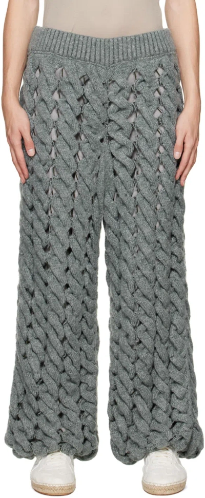 Isa Boulder Blue Basket Sweatpants In Seaweed