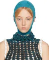Isa Boulder Blue Map Balaclava In Teal