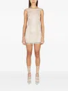 Isa Boulder Bodyweb Mini Dress In Neutral