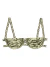 Isa Boulder Braided Bikini Top In Green