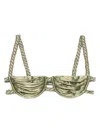 Isa Boulder Braided Bikini Top In Green
