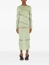 Isa Boulder Braided-panel Midi Dress In Green