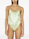 Isa Boulder Braided-strap Swimsuit In Green