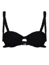 Isa Boulder Braided-straps Bikini Top In Black