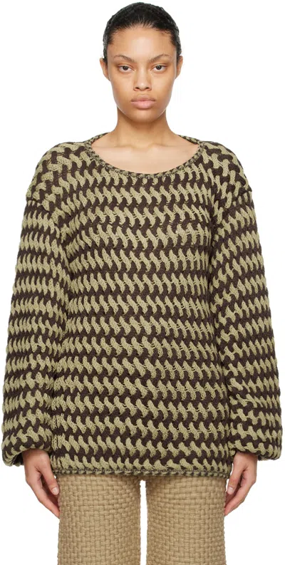 Isa Boulder Brown & Beige Peanut Sweater