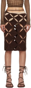 Isa Boulder Brown Argyle Centauri Miniskirt In Soil