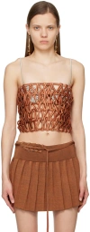 Isa Boulder Brown Band Top In Brown