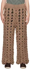Isa Boulder Brown Basket Sweatpants In Bark