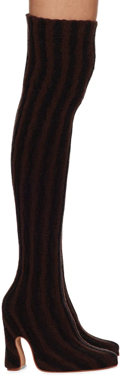 Isa Boulder Brown Cactus Boots In Bark